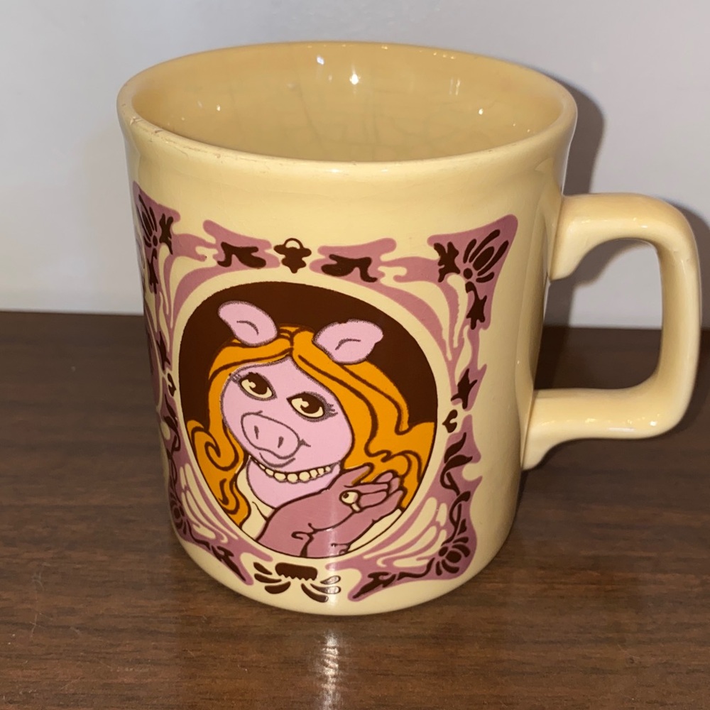 Vintage 1978 Muppet Show Miss Piggy Coffee Mug Cup Jim Henson Kiln Craft